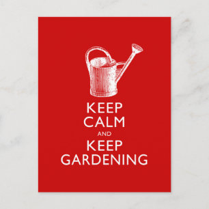 Carte Postale Garder le calme et garder le jardinage Gardener's 