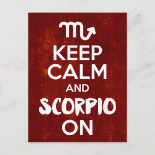 Carte Postale Garder Le Calme Scorpio Sur L'Astrologie D'Anniver