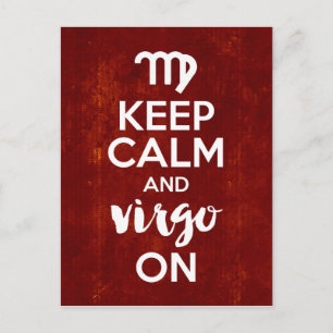 Carte Postale Garder Le Calme Virgo Sur L'Astrologie Anniversair