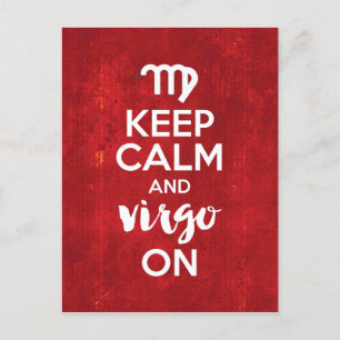Carte Postale Garder Le Calme Virgo Sur L'Astrologie Anniversair