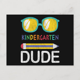 Carte Postale Gardergarten Dude Vintage Retourner À L'École Étud