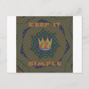Carte Postale Gardez la simplicité : le design Motif de la Clart