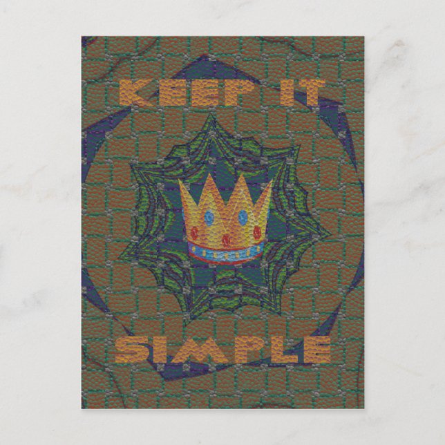 Carte Postale Gardez la simplicité : le design Motif de la Clart (Devant)