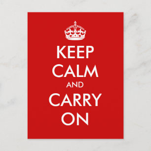 Carte Postale "Gardez le calme et continuez" - Créez votre propr