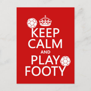 Carte Postale Gardez le calme et jouez au foin (football) (footb