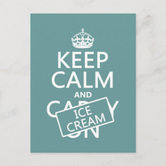 Carte Postale Gardez le calme et la glace