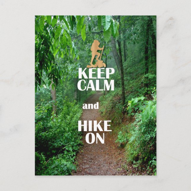 Carte Postale Gardez le calme et la marche (Devant)