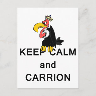 Carte Postale Gardez le calme et le vautour du Carrion