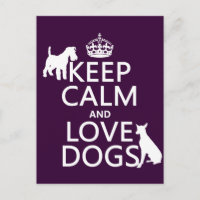 Gardez le calme et les chiens d'amour - toutes les