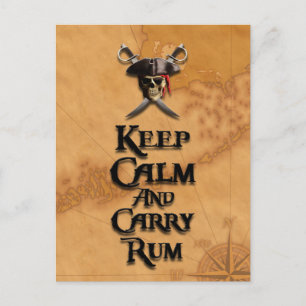 Carte Postale Gardez Le Calme Et Transportez Du Rhum