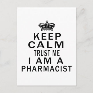 Carte Postale Gardez Le Calme Faites-moi confiance Je Suis Pharm