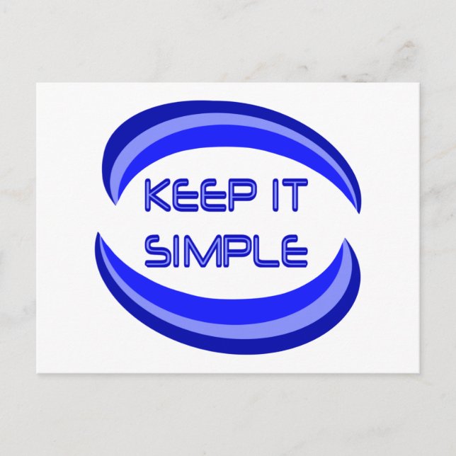 Carte Postale Gardez-le simple (Devant)