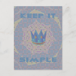 Carte Postale Gardez-le simple : Pastel Royal Clarity Motif Art