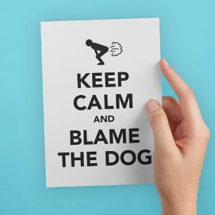 Carte Postale Gardez Votre Calme Et Accusez Le Chien