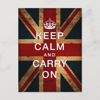 Carte Postale "Gardez votre calme et continuez" (Union Jack)