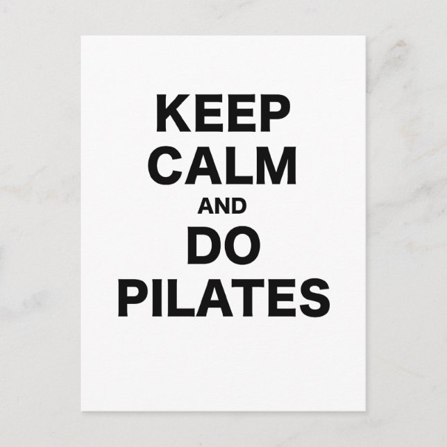 Carte Postale Gardez votre calme et faites du Pilates (Devant)