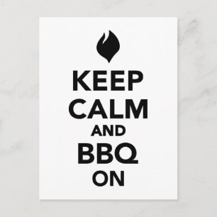 Carte Postale Gardez votre calme et faites griller le BBQ