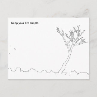 Carte Postale Gardez votre vie simple