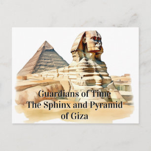 Carte Postale Gardiens du temps : Le Sphinx et la Pyramide de Gi