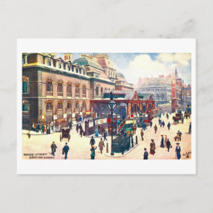 Carte Postale Gare de Broad Street vintage à Londres