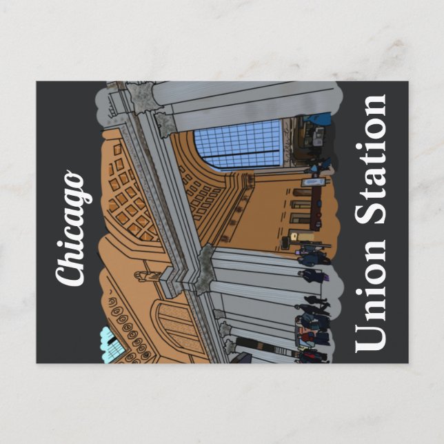 Carte Postale Gare de Chicago, IL union (Devant)