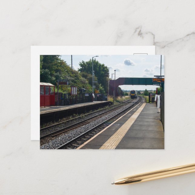 Carte Postale Gare de Cottingley, Leeds (Devant/Arrière en situation)