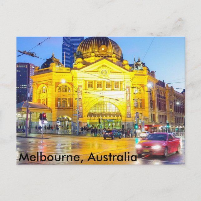 Carte Postale Gare de Flinders st, Melbourne Postcard (Devant)