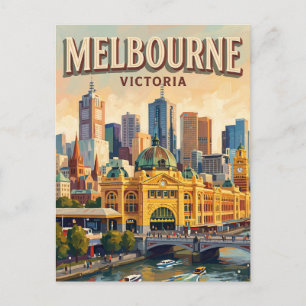 Carte Postale Gare de Flinders Street Melbourne Australie