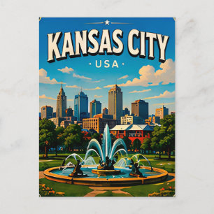 Carte Postale Gare de Kansas City Union Station Souvenir de Voya