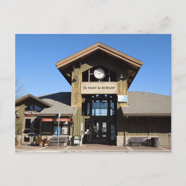 Carte postale : gare de Paso Robles en hiver (Devant)