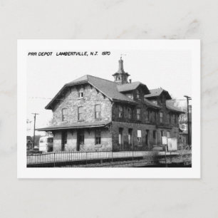 Carte Postale Gare, Lambertville, NJ Vintage
