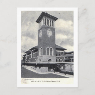 Carte Postale Gare, Newark, New Jersey Vintage