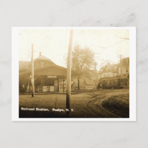 Carte Postale Gare, Roslyn, Long Island, Vintage