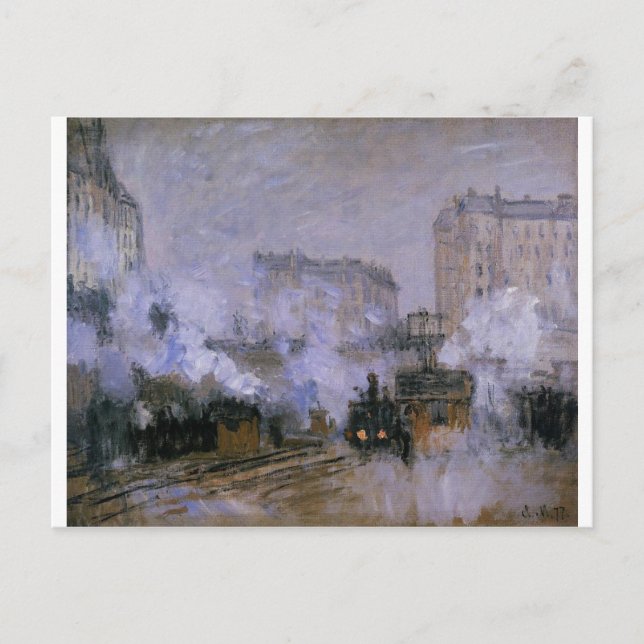 Carte Postale Gare Saint-Lazare, Arrivée d'un train par Claude (Devant)