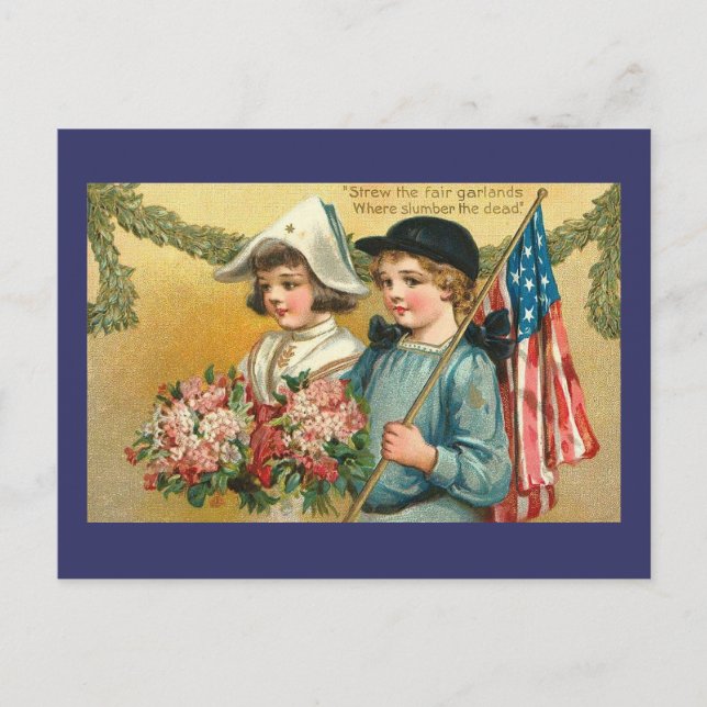 Carte Postale Garlands Vintage Americana (Devant)