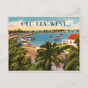 Carte Postale Garrison Bight vintage Old Key West Floride