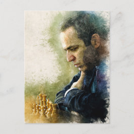 Carte Postale Garry Kasparov Afficher Le Legend Aquarelle Art Ar