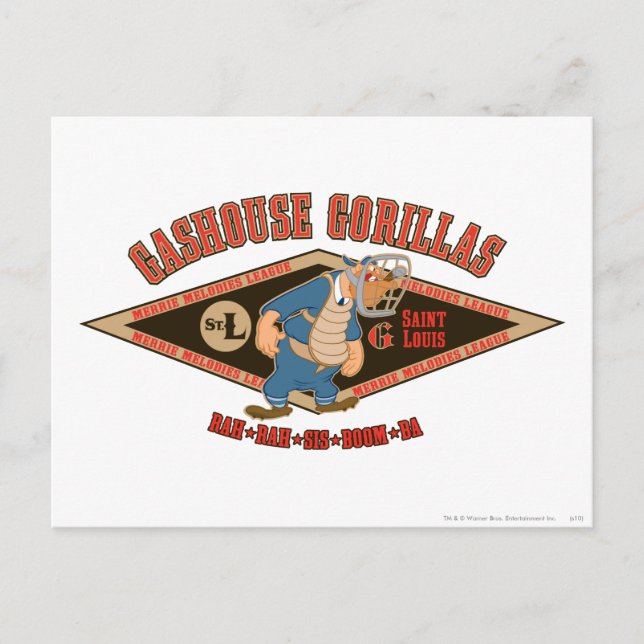 Carte Postale Gashouse Gorillas Rah Rah Sis Boom Ba (Devant)
