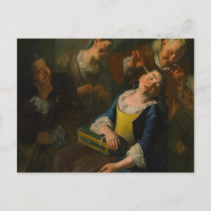 Carte Postale Gaspare Traversi - Teasing a Sleeping Girl