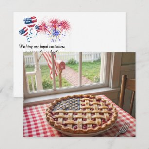 Carte Postale Gâteau aux cerises patriotique du 14 juillet