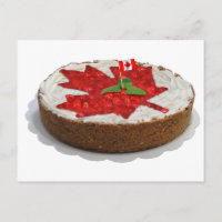 Gâteau canadien en feuille d'érable cerise