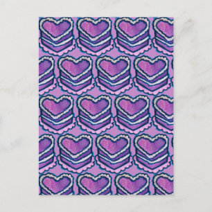 Carte Postale Gâteau d'anniversaire en forme de cœur            