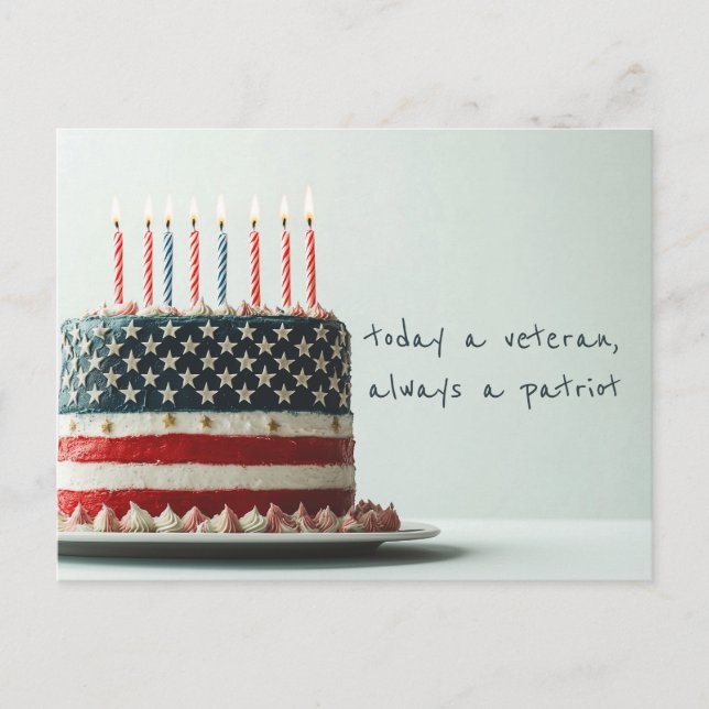 Carte Postale Gâteau d'anniversaire Patriot (Devant)