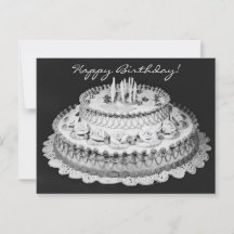Gâteau d'anniversaire Photographie vintage
