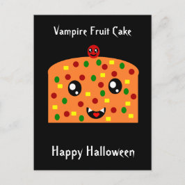 Carte Postale Gâteau de fruits vampire "Happy Halloween"