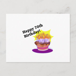 Carte Postale Gâteau du 70e anniversaire