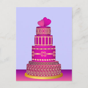Carte Postale Gâteau mariage