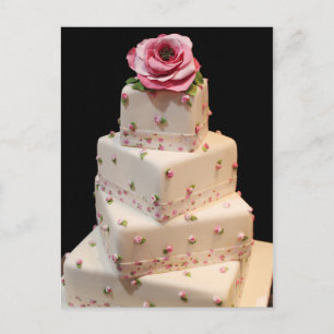 Carte Postale Gâteau Mariage romantique