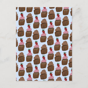 Carte Postale Gâteaux au Chocolat Motif Joyeux Anniversaire