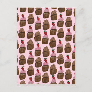 Carte Postale Gâteaux au Chocolat Motif Joyeux Anniversaire